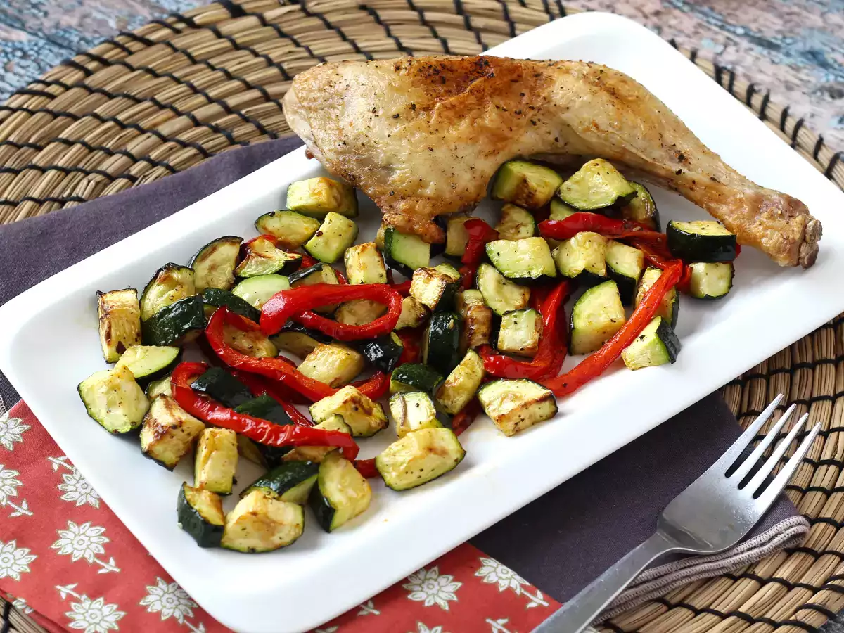 Poulet aux poivrons courgettes au air fryer : prêt en 20 minutes! - photo 3