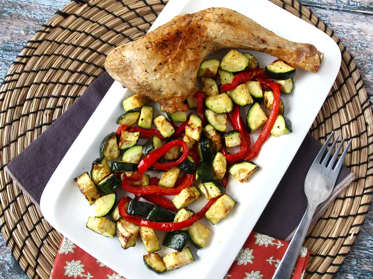 Poulet aux poivrons courgettes au air fryer : prêt en 20 minutes! - photo 4