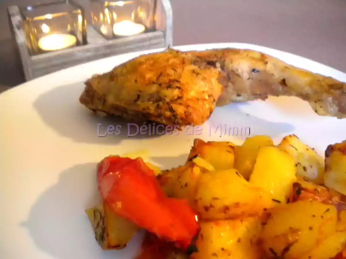 Poulet aux poivrons et pommes de terre