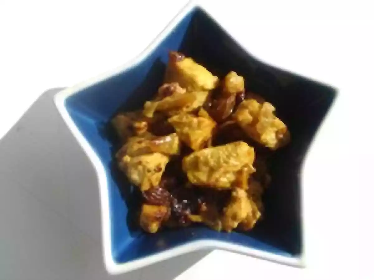 Poulet aux raisins et Purée de carottes au curcuma - photo 2