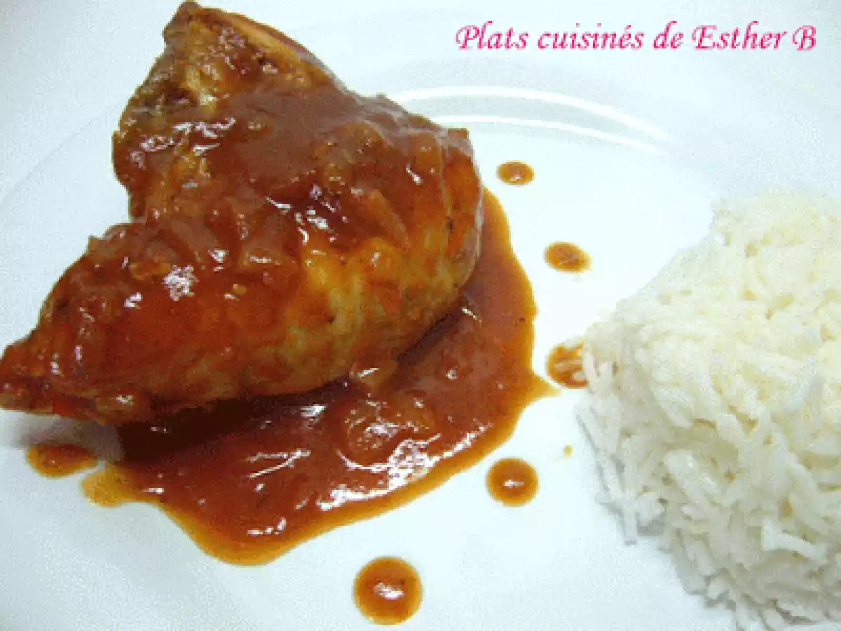 Poulet barbecue en casserole