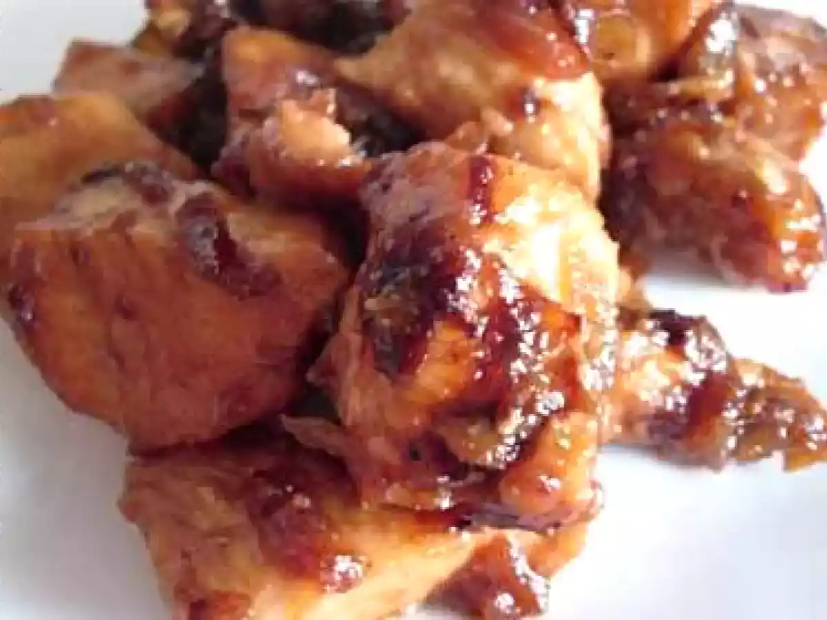 Poulet caramélisé au miel et sauce soja