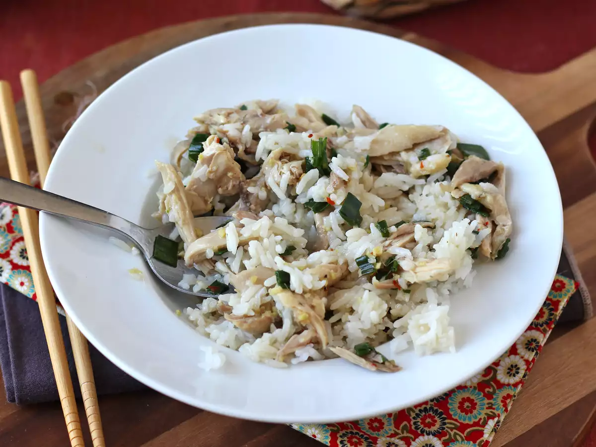 Poulet chinois vapeur au gingembre, ultra tendre et parfumé - photo 4