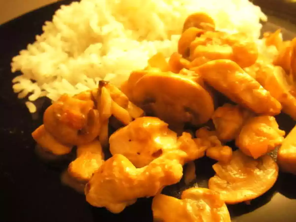 Poulet citronné aux champignons, sauge grillée