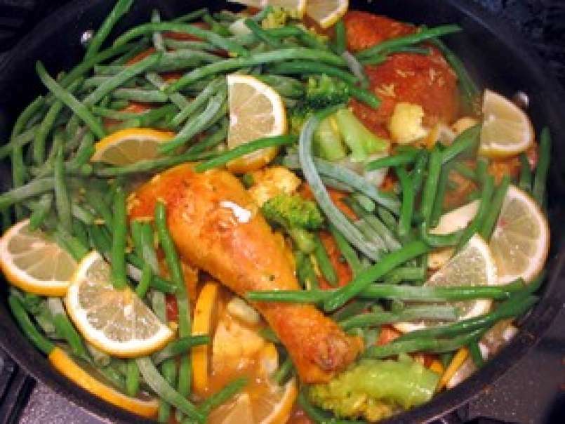 Poulet curry citron et pilaf de chou-fleur et haricots verts - photo 3