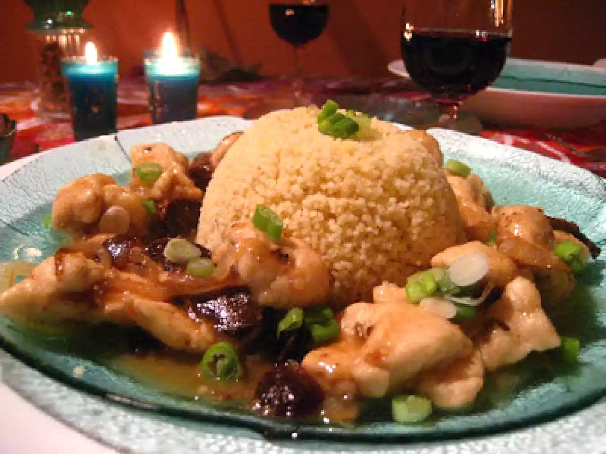 Poulet en sauce aux figues et à l'orange