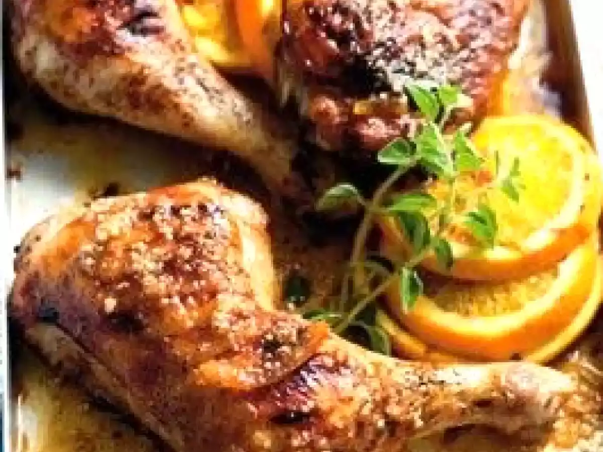 Poulet et marinade d'orange