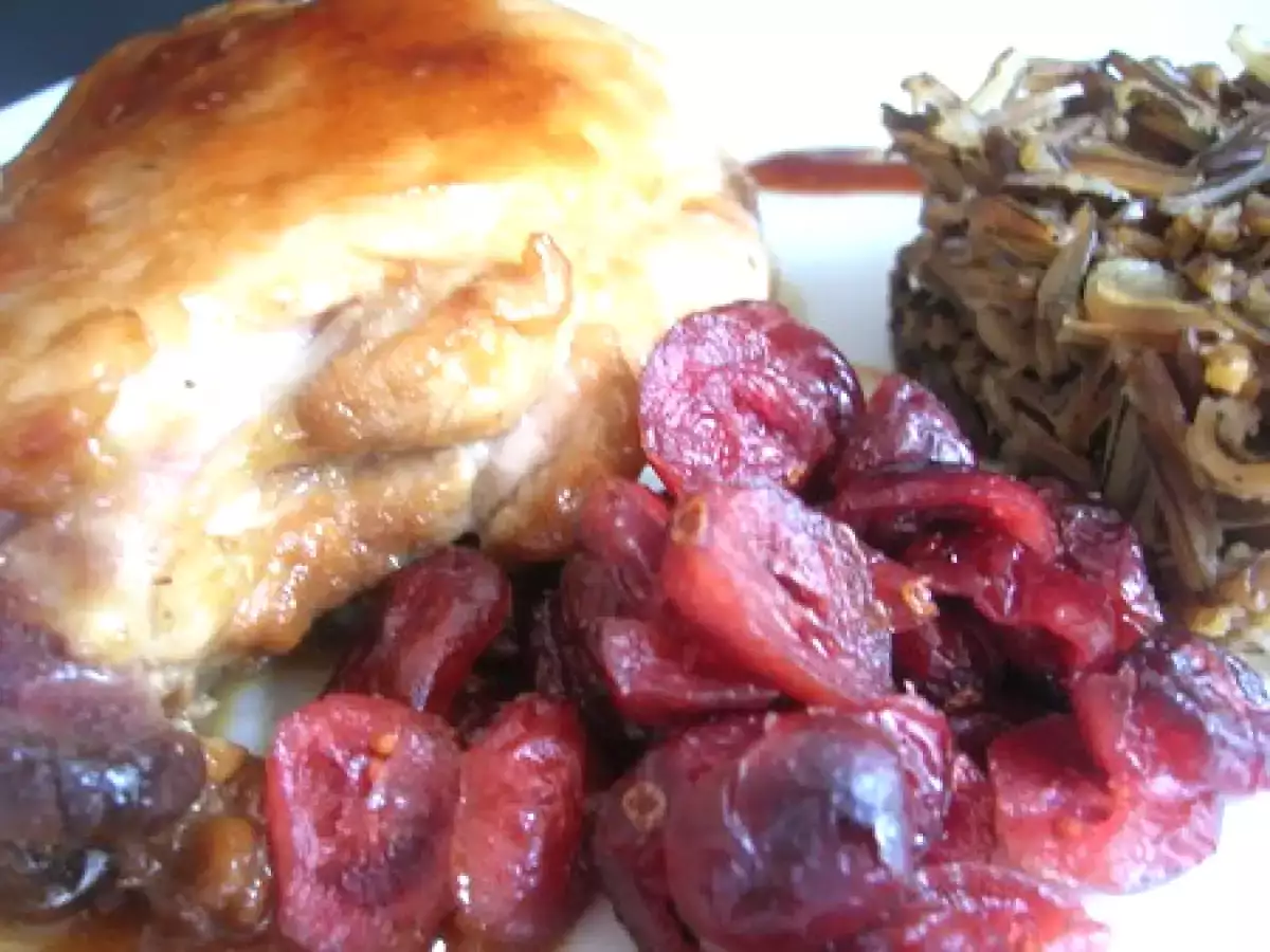 Poulet façon US au sirop d'érable et cranberries, riz sauvage du Minnesota - photo 2