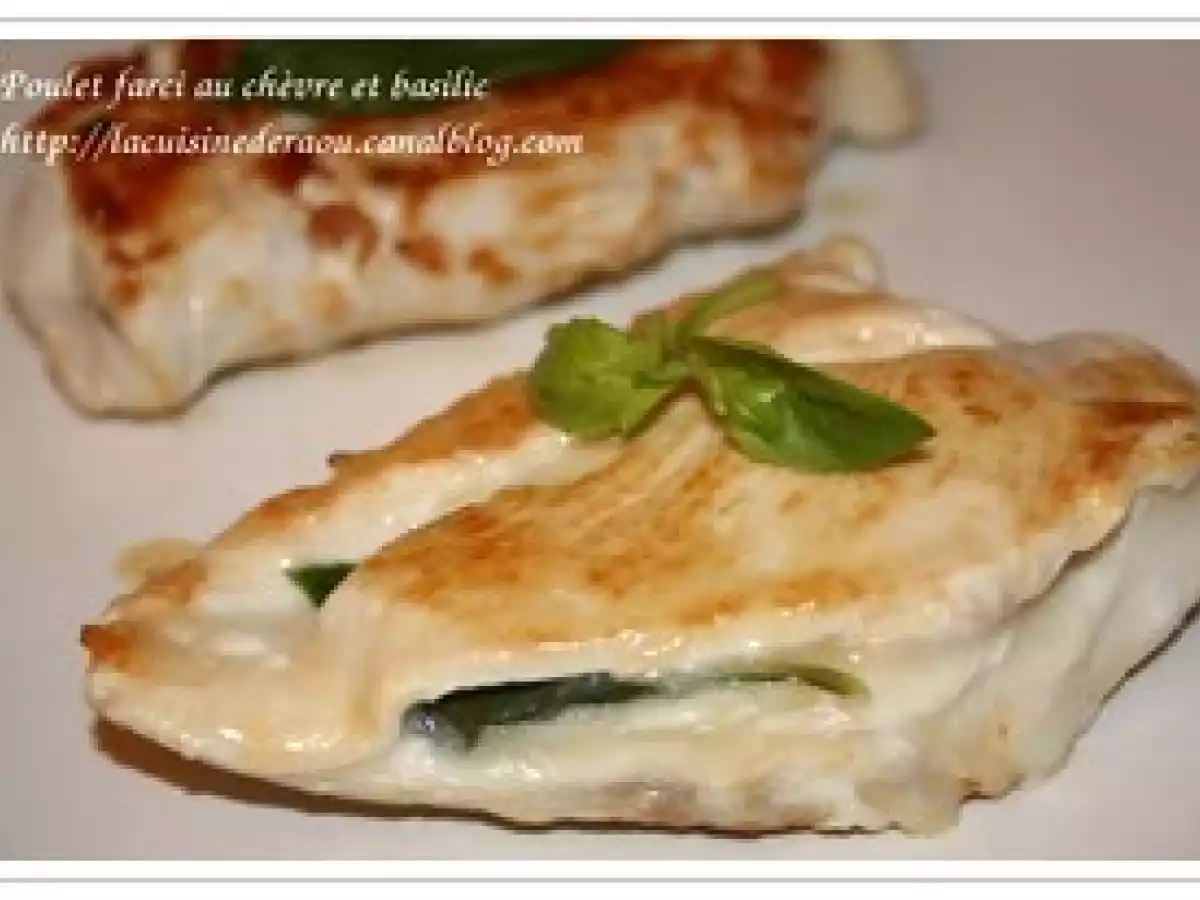 Poulet farci au chèvre et au basilic