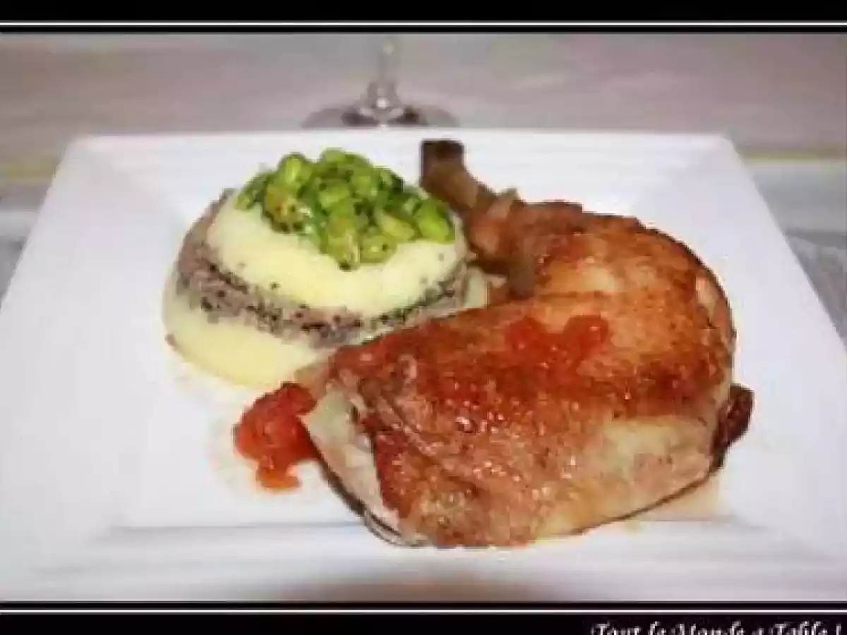 Poulet farci aux foies de volailles et veau