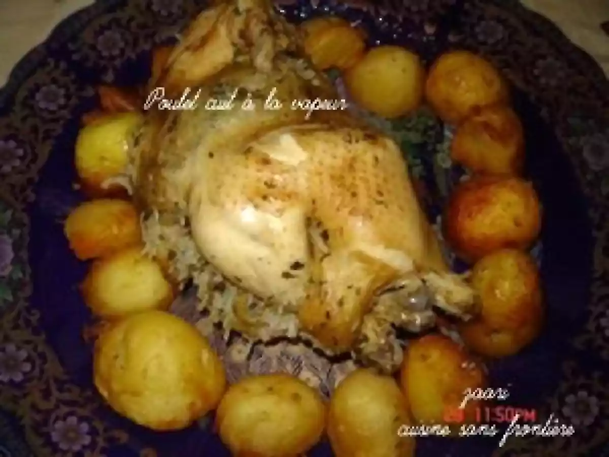 Poulet farci et cuit à la vapeur .....