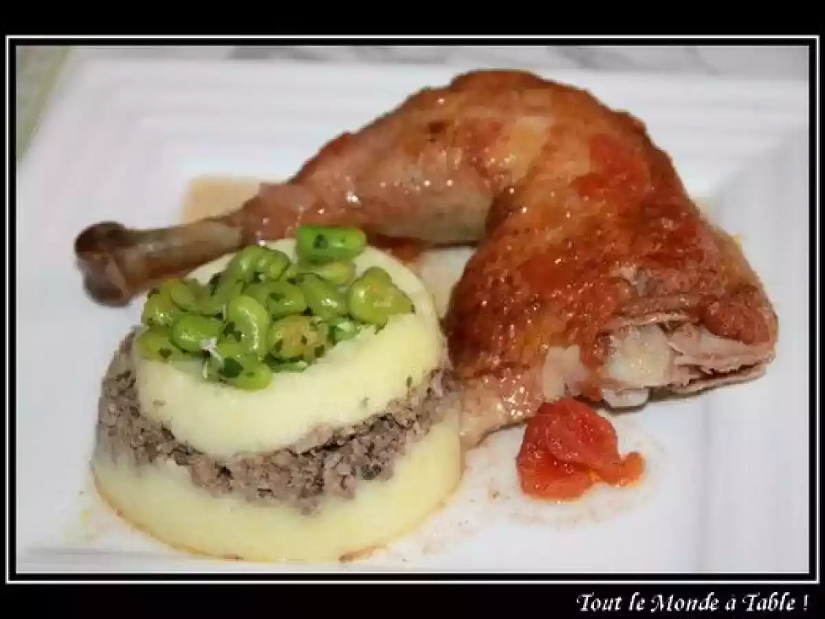 Poulet farci, purée mousseline maison et fèves poêlées - photo 2