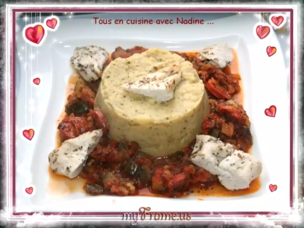 Poulet mariné aux herbes, sauce chorizo