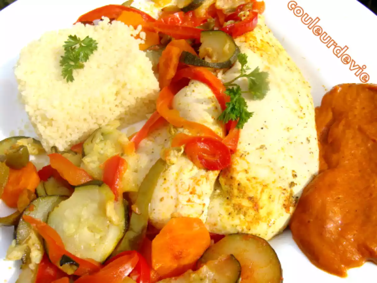 Poulet mariné et ses légumes du Sud (au thermomix)