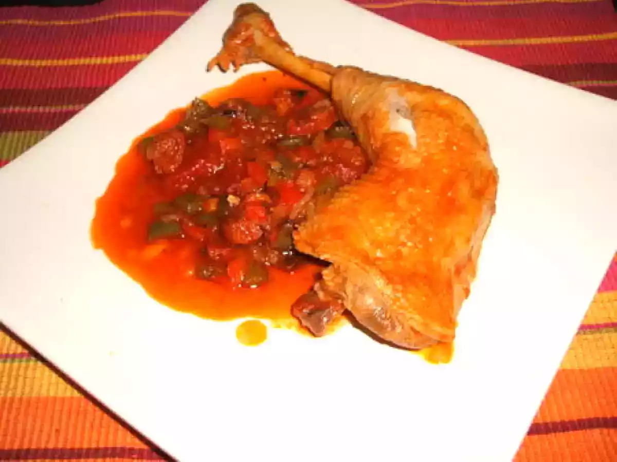 Poulet mijoté au chorizo et aux petits légumes