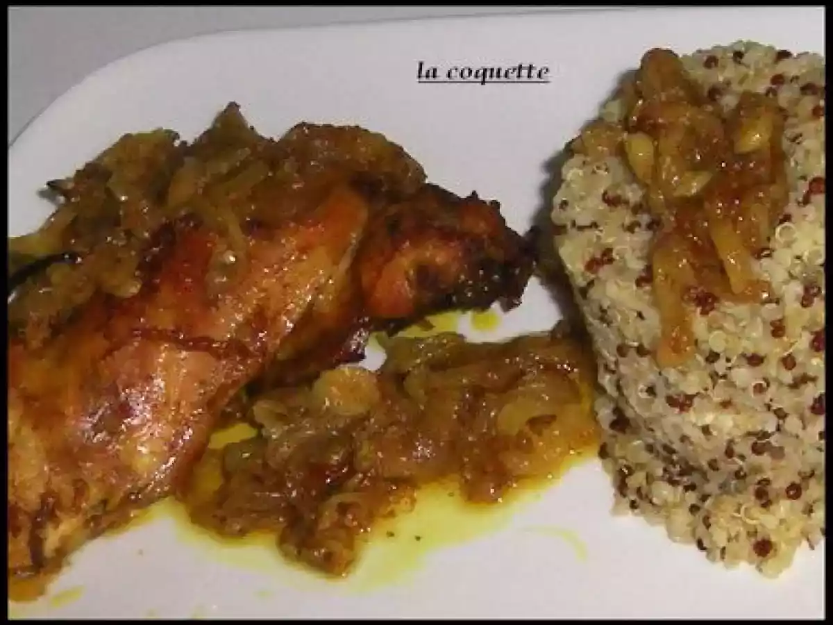 Poulet palestinien au sumac et oignons.