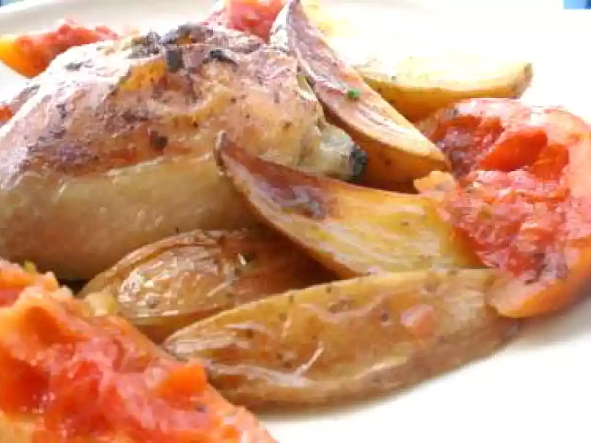 POULET RôTI à L'ORANGE & POMMES DE TERRE CHEMISE