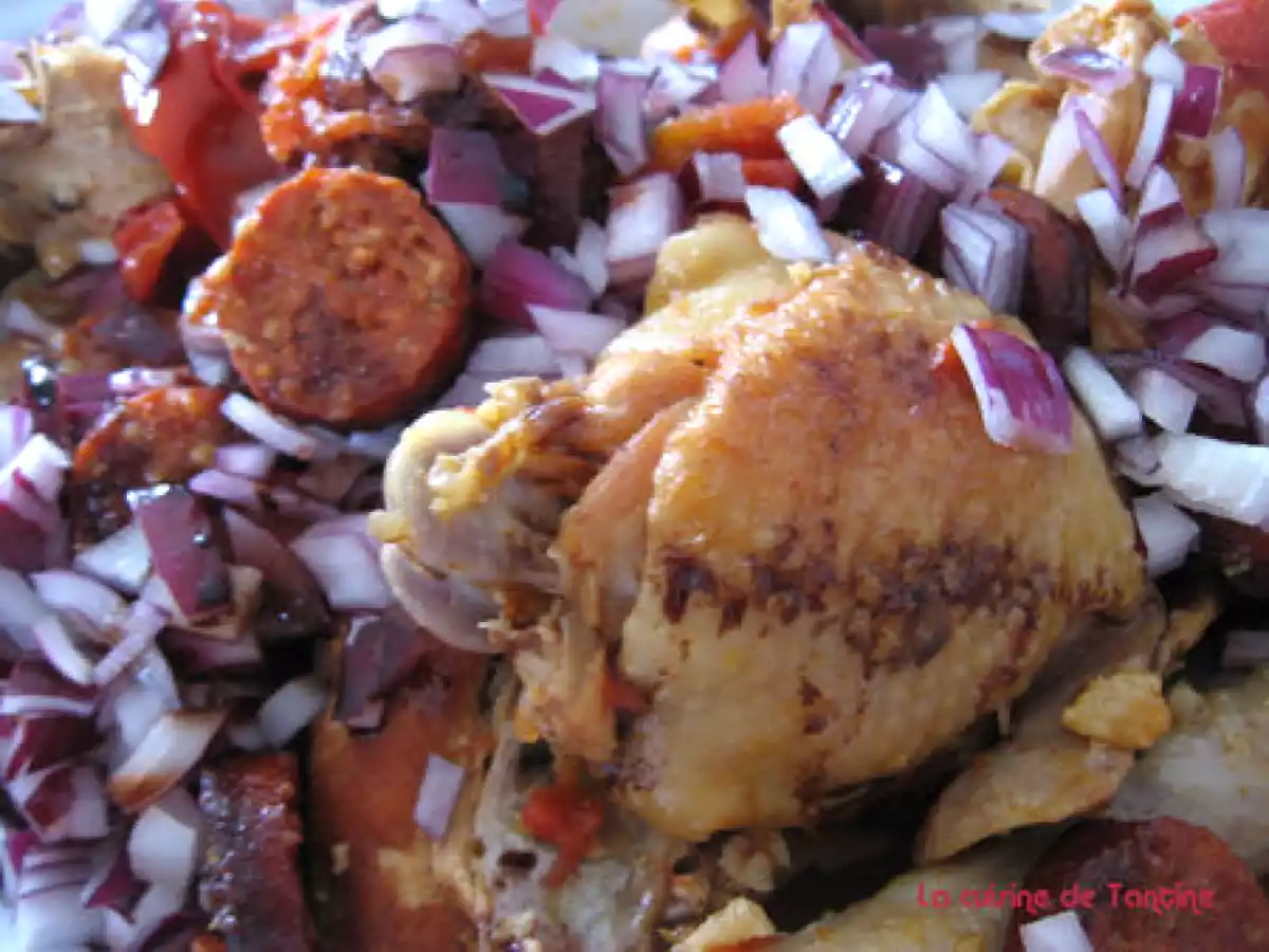 Poulet rôti au chorizo