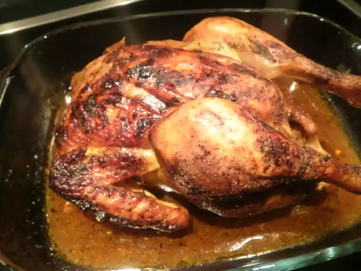 Poulet rôti aux herbes de Provence.