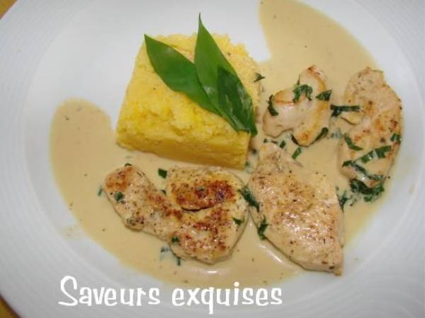 Poulet Sauce A L Ail Des Ours Recette Ptitchef