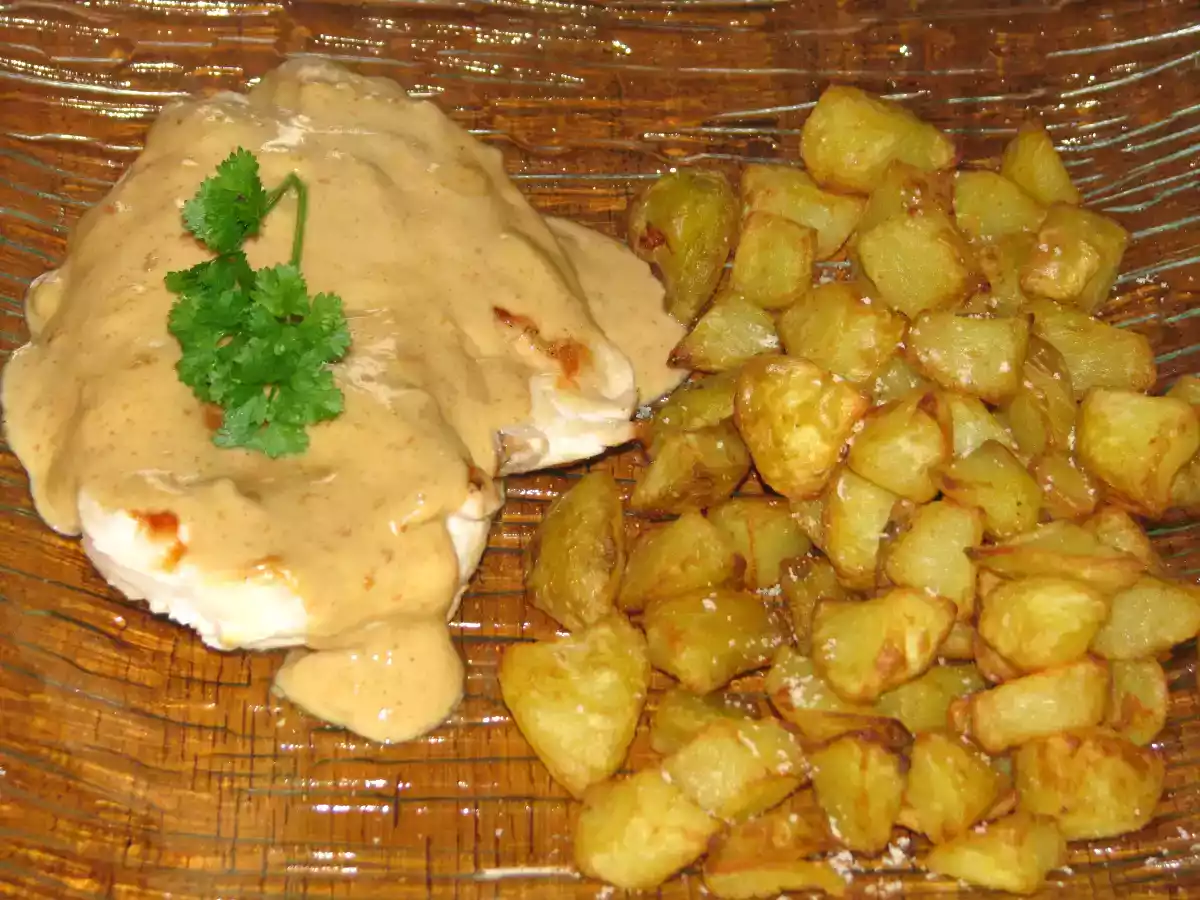 Poulet sauce beurre de cachuète et noix de coco