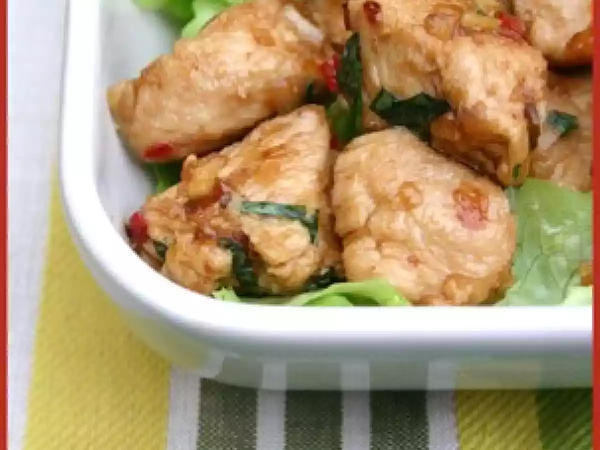 Poulet sauté au basilic & piments - photo 2