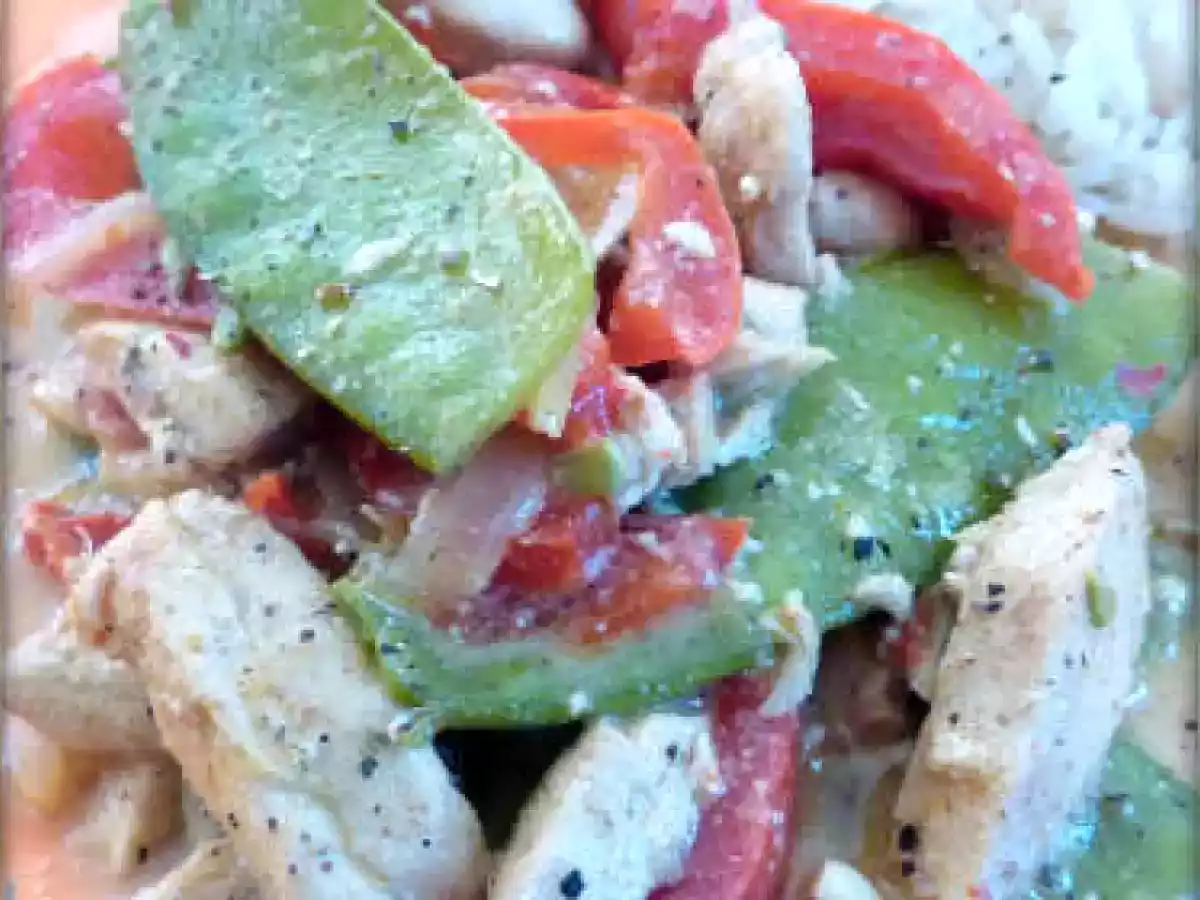 Poulet Sauté au Curry, Poivron et Pois Gourmands
