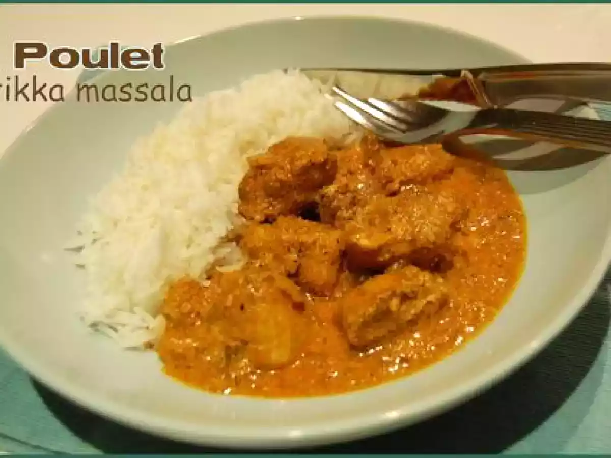 Poulet tikka masala, sans gluten et sans lactose