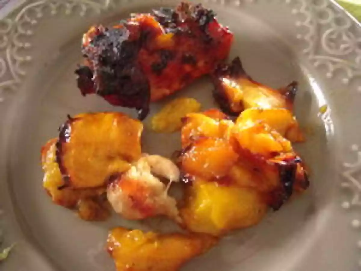 POULET VANILLE ET MANGUES ROTIES