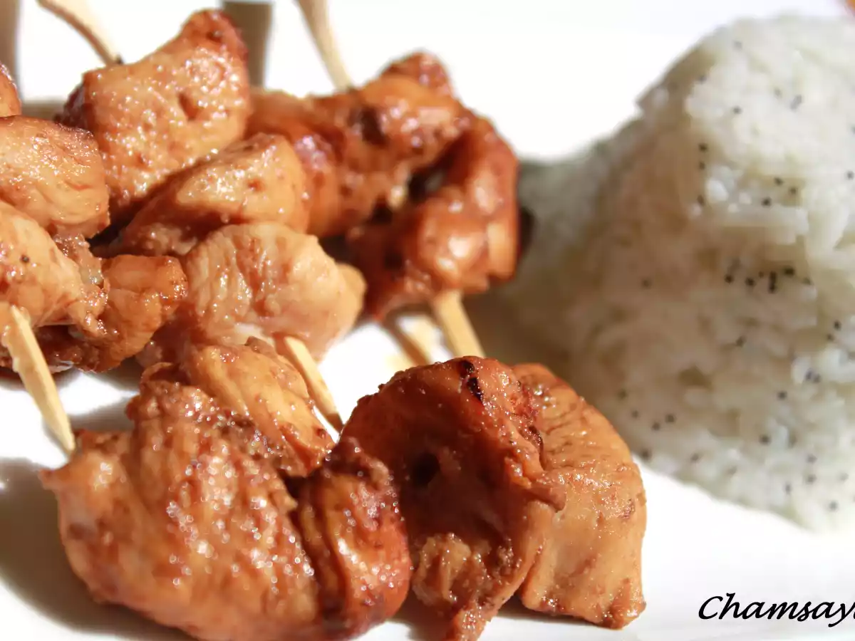 Poulet yakitori et son riz aux graines de pavot - photo 2