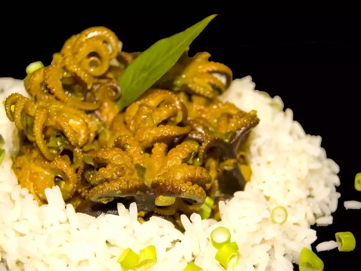 Poulpes façon thai .