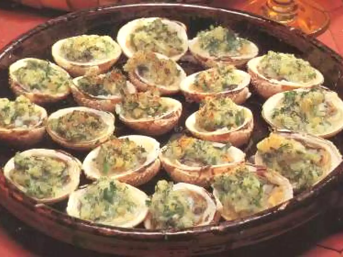 Praires farcies champignons et légumes