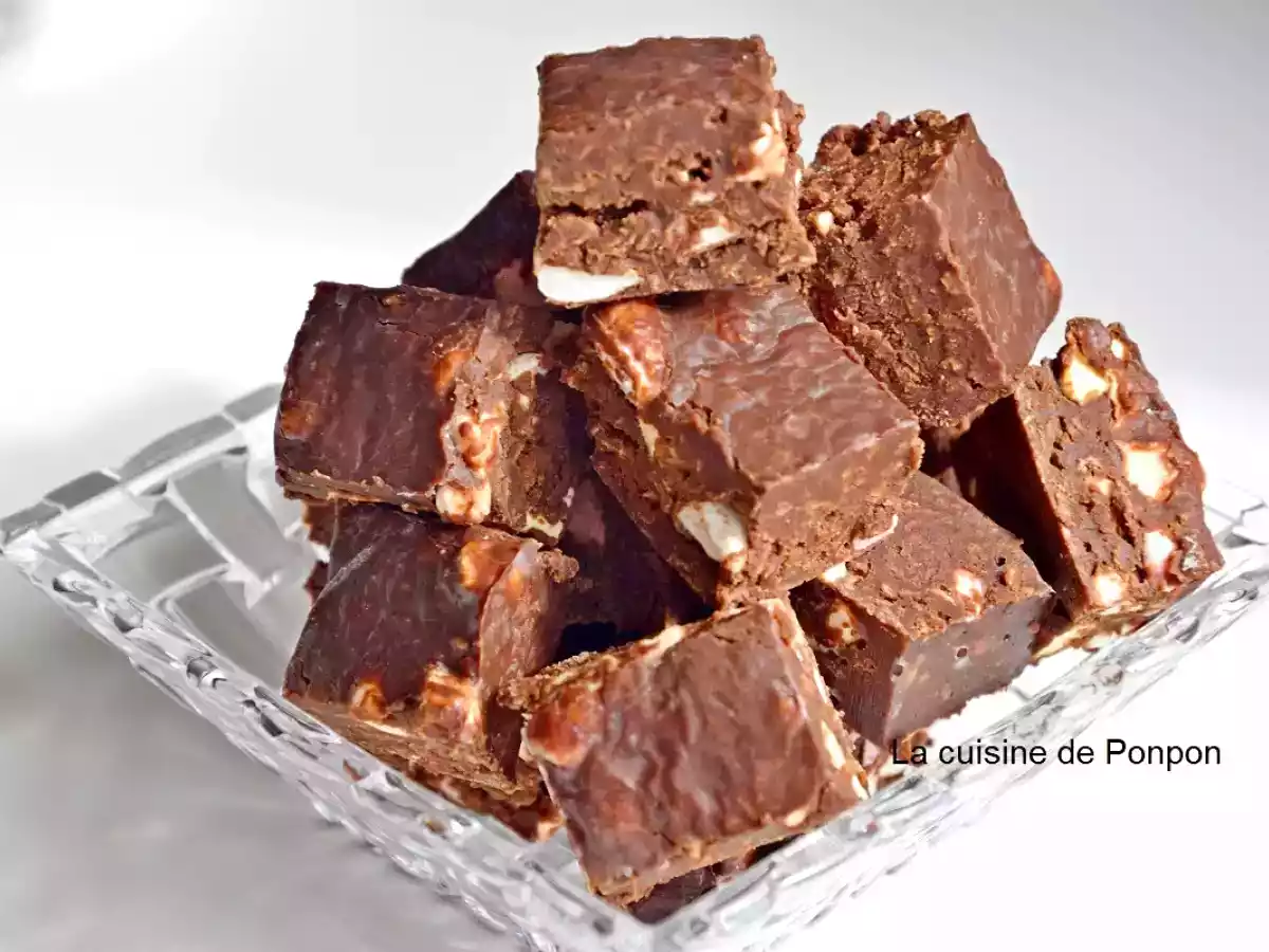 Praline au chocolat et marshmallow