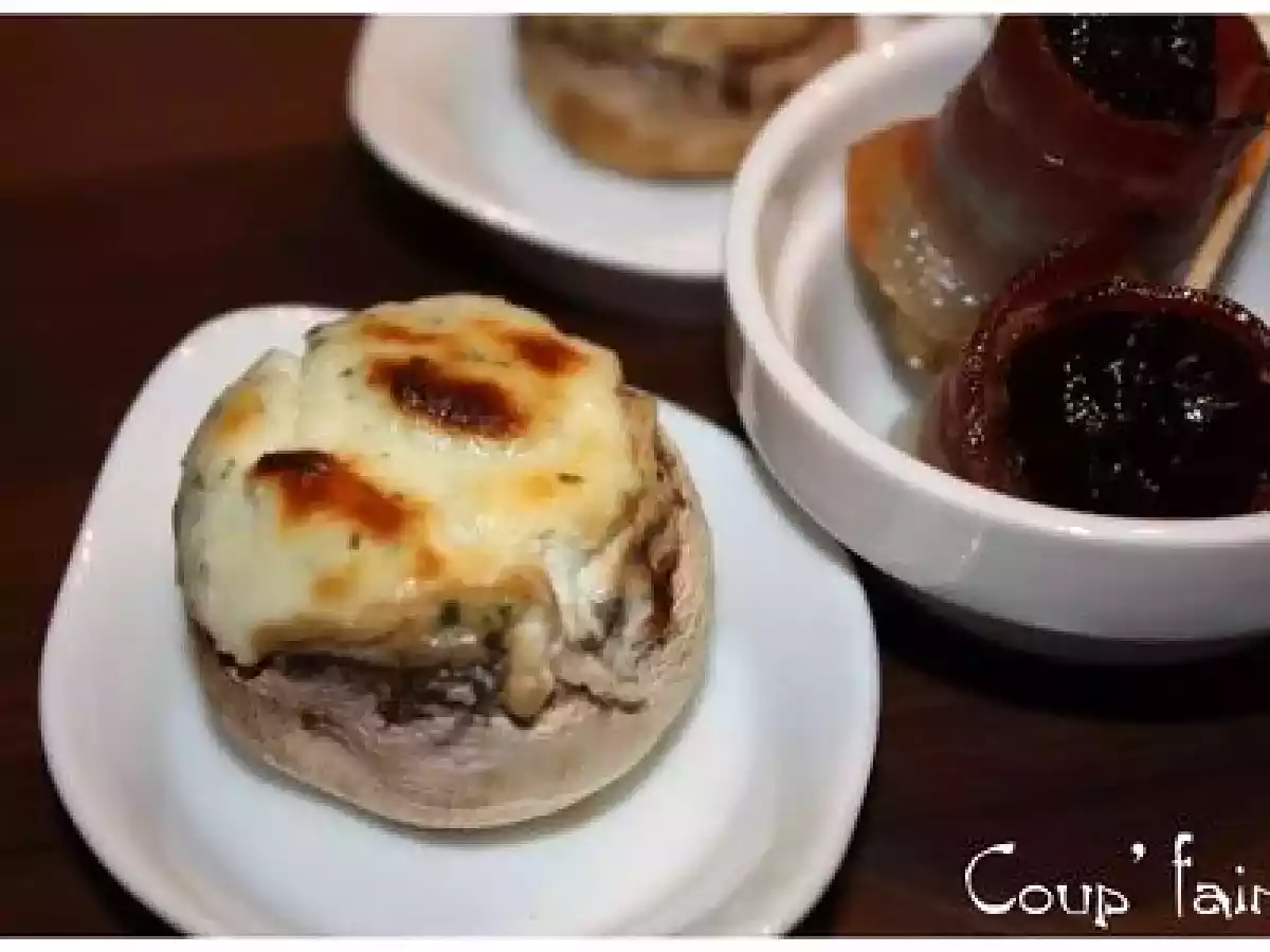 Pruneaux lardés et champignons farcis ... - photo 2