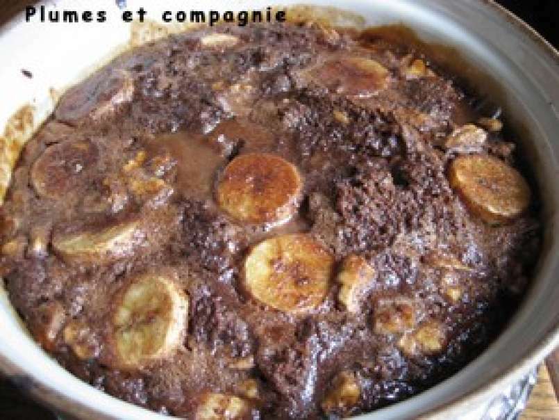 Pudding au chocolat, banane, noix et raisins secs, photo 2