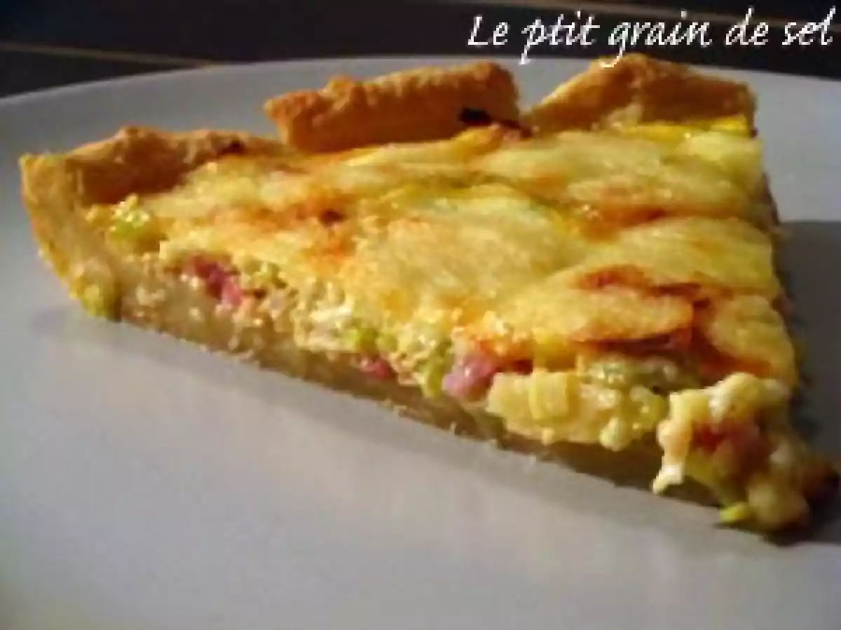 Puisque l'hiver se prolonge, une tarte aux poireaux et à la raclette...