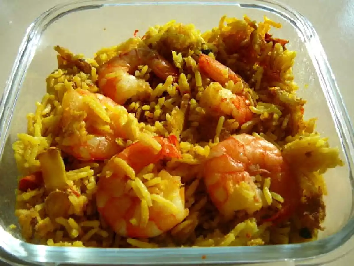 Pulao de crevettes au safran - Shrimp saffron pulao