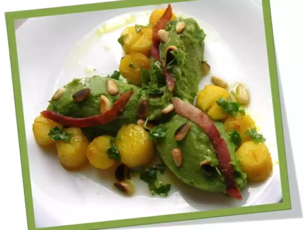 Purée de brocoli et coquilles Saint Jacques poëlées