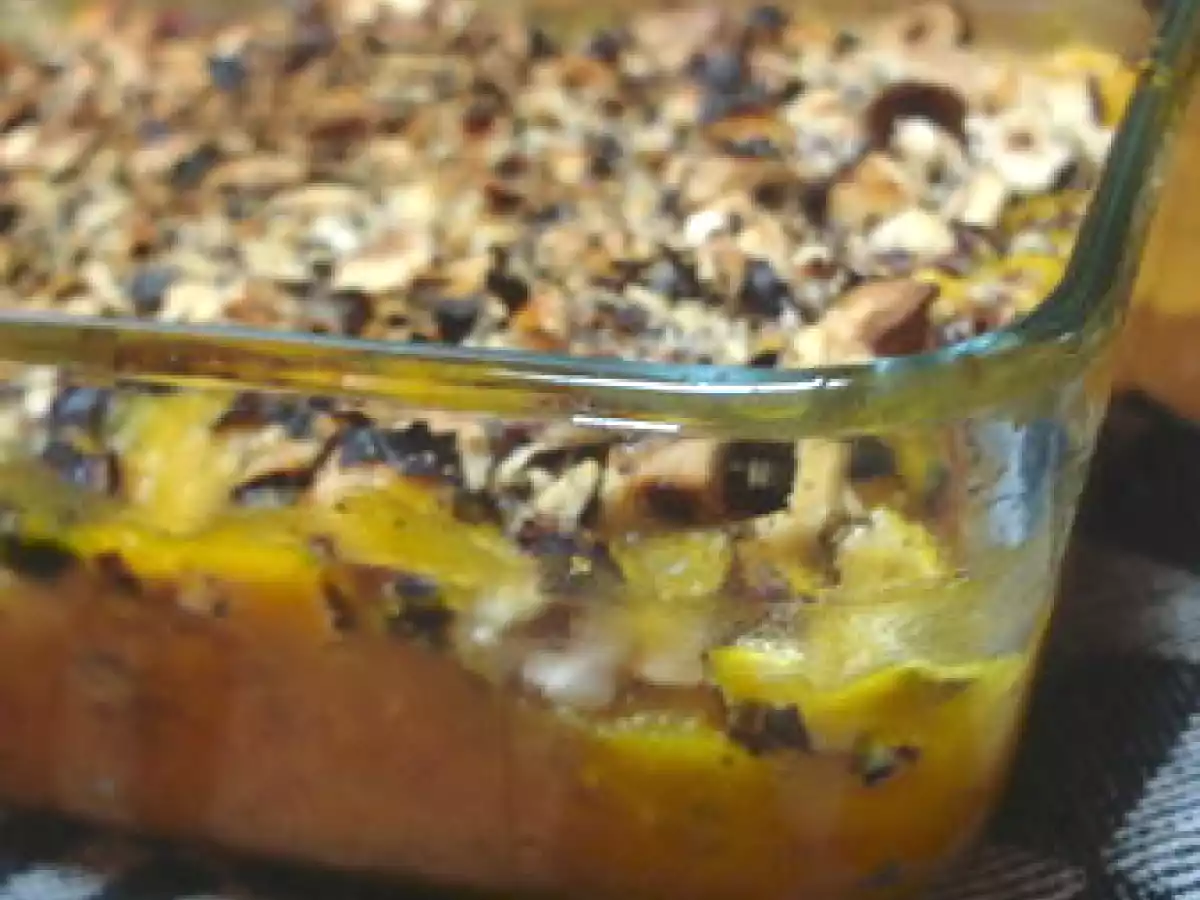 Purée de Butternut aux lardons et aux noisettes