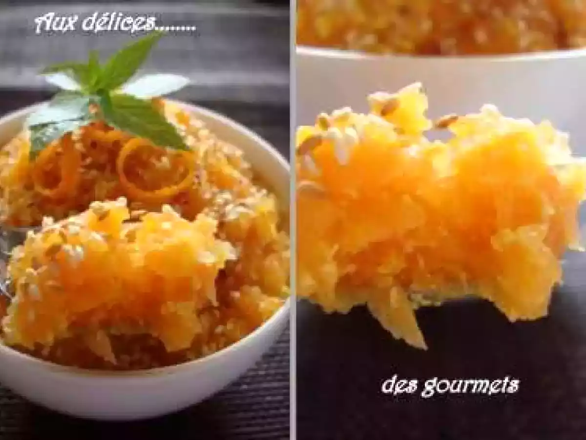 Purée de carottes à l'orange