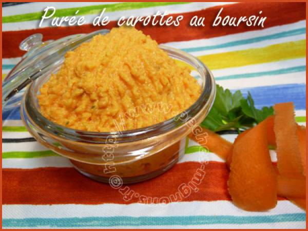 Purée de carottes au boursin