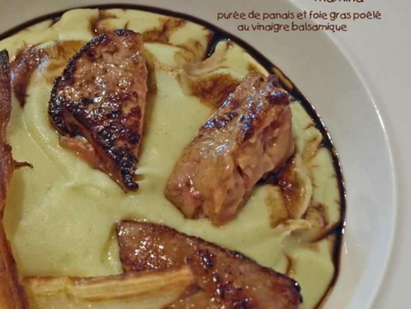 Purée de panais au croustillant de ravioles et viande des Grisons, ou au foie gras, photo 2