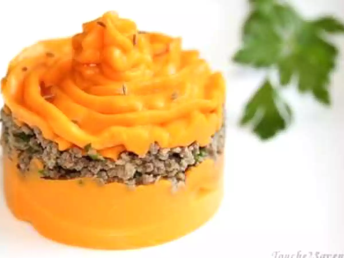 Purée de patate douce au fromage fondu