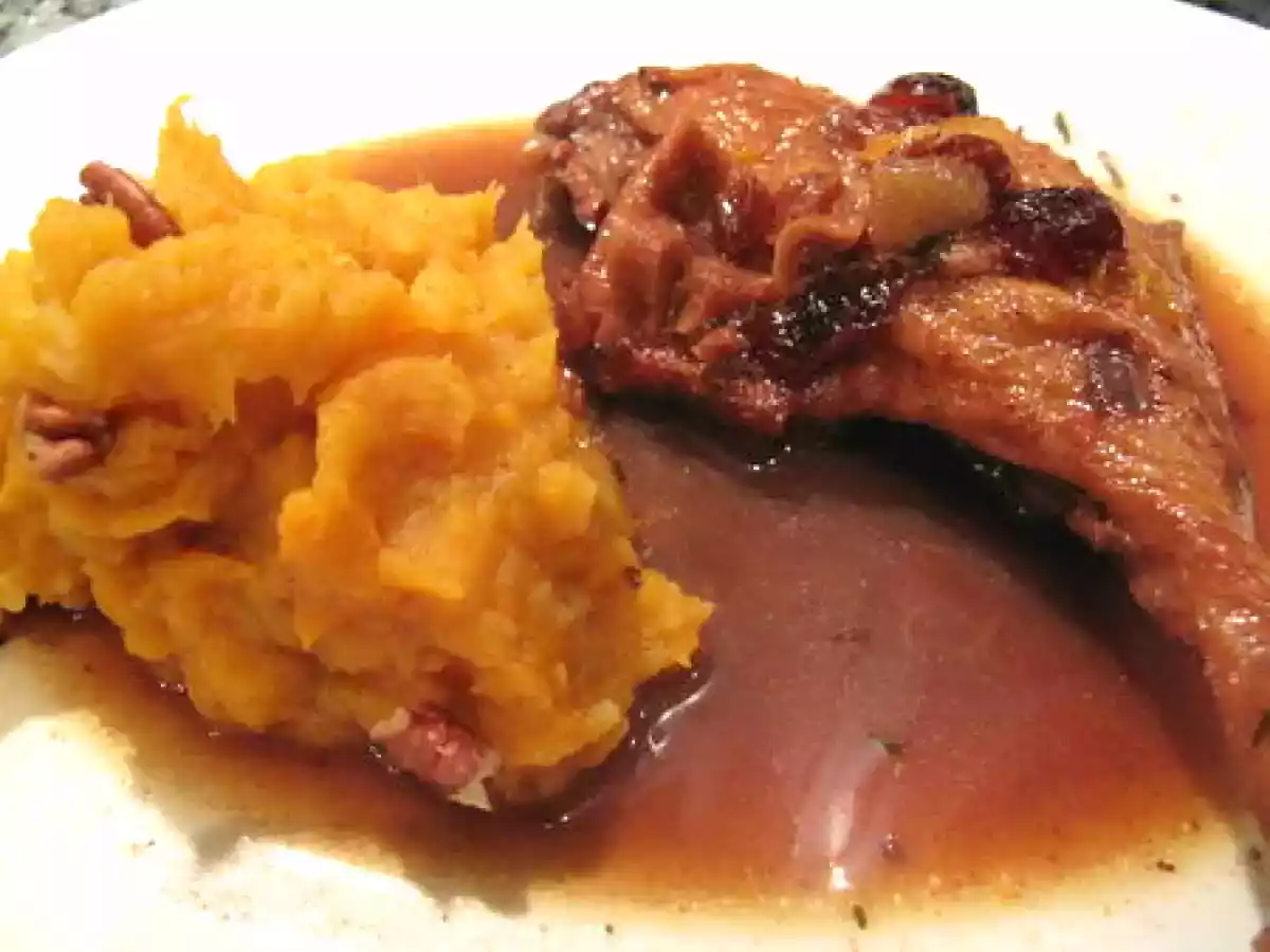 Purée de patates douces aux épices pour accompagner le canard publié hier