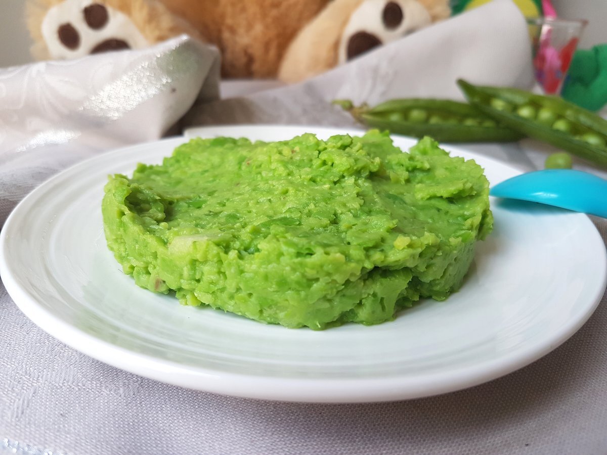 Purée de petits pois au cumin, pour bébé