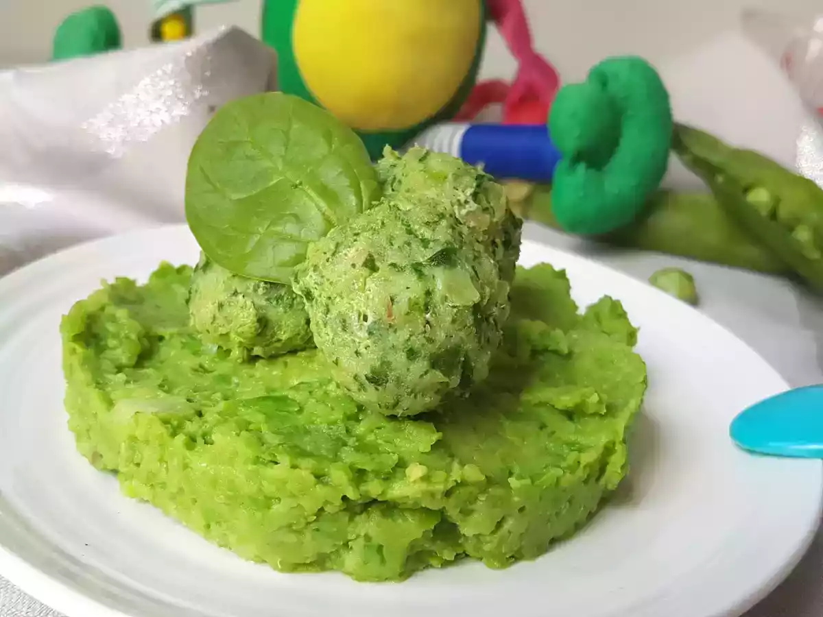 Purée de petits pois au cumin, pour bébé - photo 2