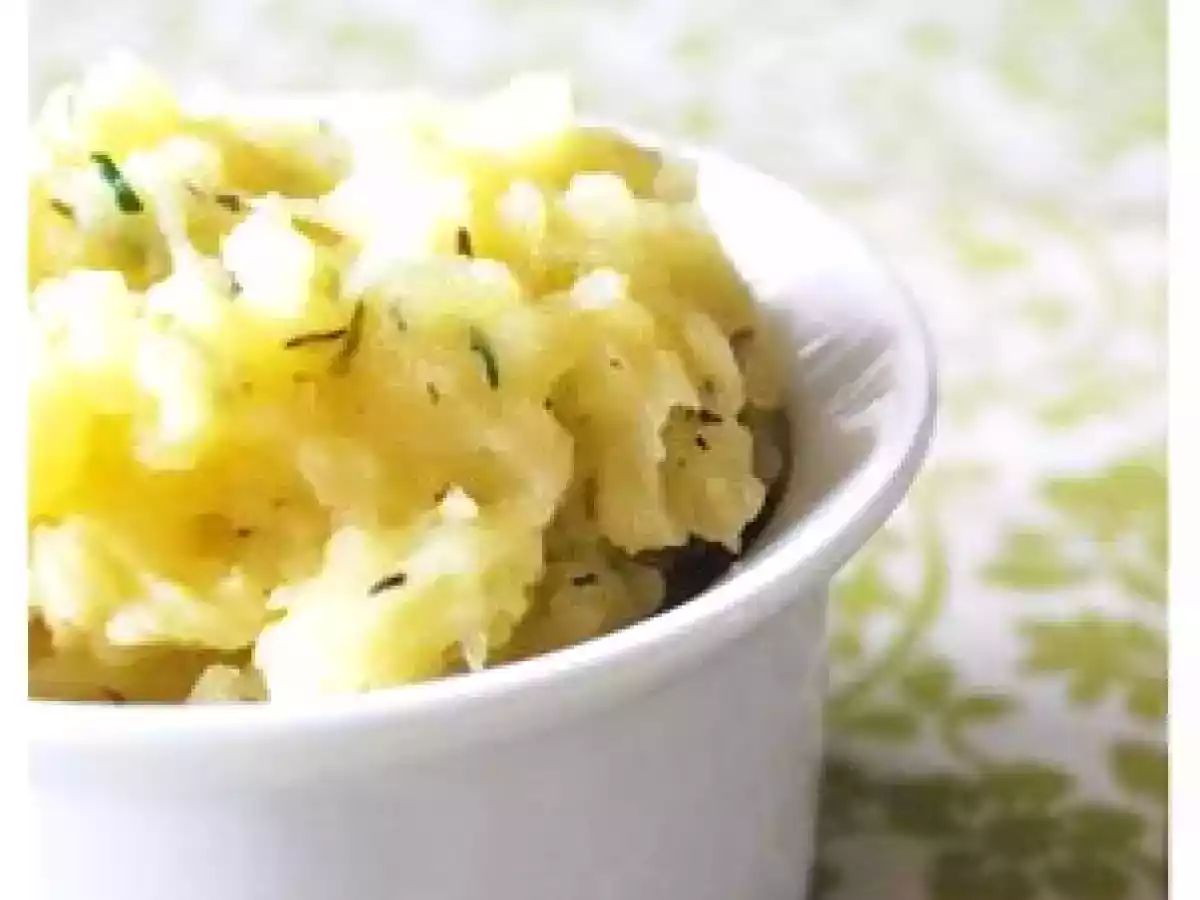 PUREE de POMMES de TERRE aux HERBES et au CITRON de Julie Andrieux