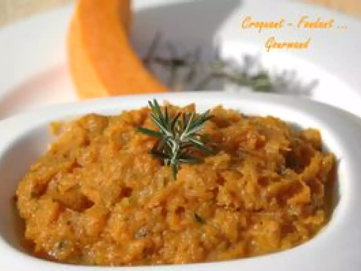 PURÉE de POTIRON à l'AIL et au ROMARIN