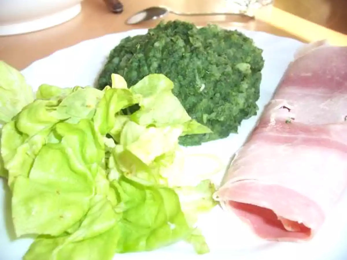 Purée pommes de terre-épinards