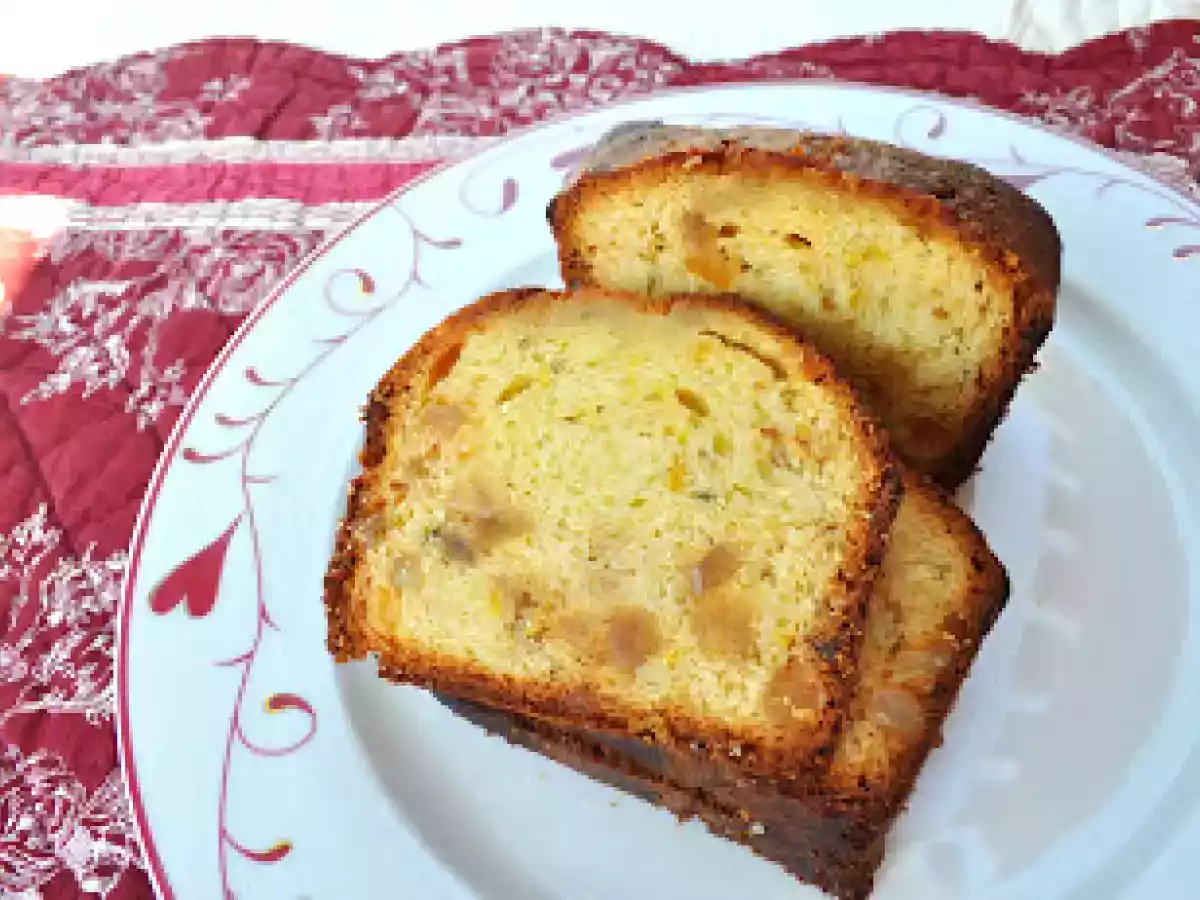 Quatre-quarts citron, angélique confite et verveine fraîche